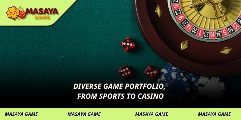 Diverse game portfolio, from sports to casino