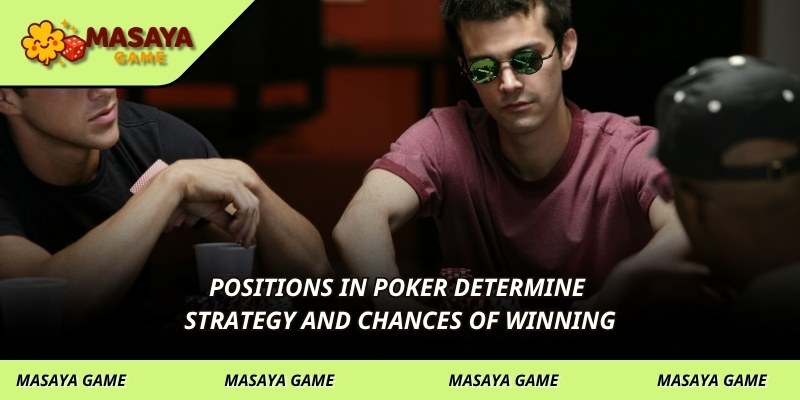 Positions in poker determine strategy and chances of winning